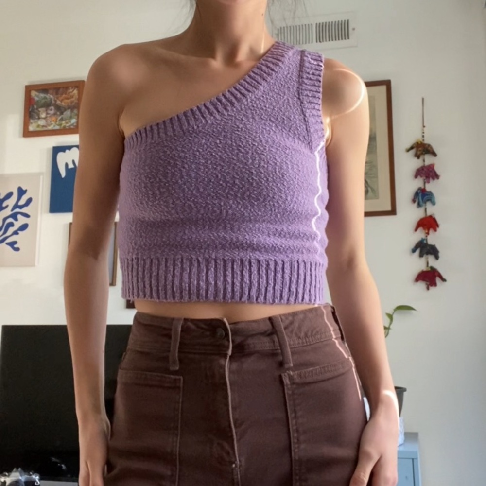 (SOLD) Madewell One Shoulder Knit Top